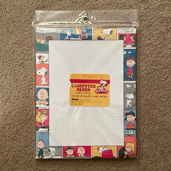 Peanuts Computer Paper - 50 Sheets, Letter Size - Picture 1 of 8